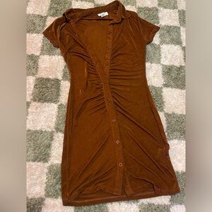 Brown buttoned down dress. Worn twice